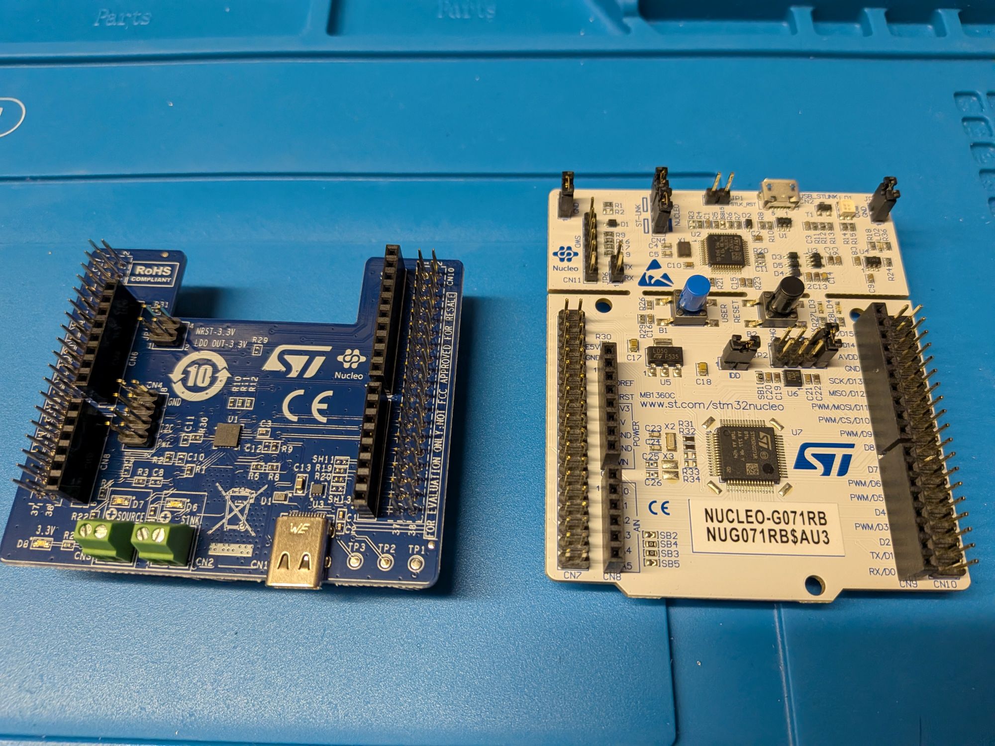NUCLEO-G071RB and X-NUCLEO-DRP1M1 boards